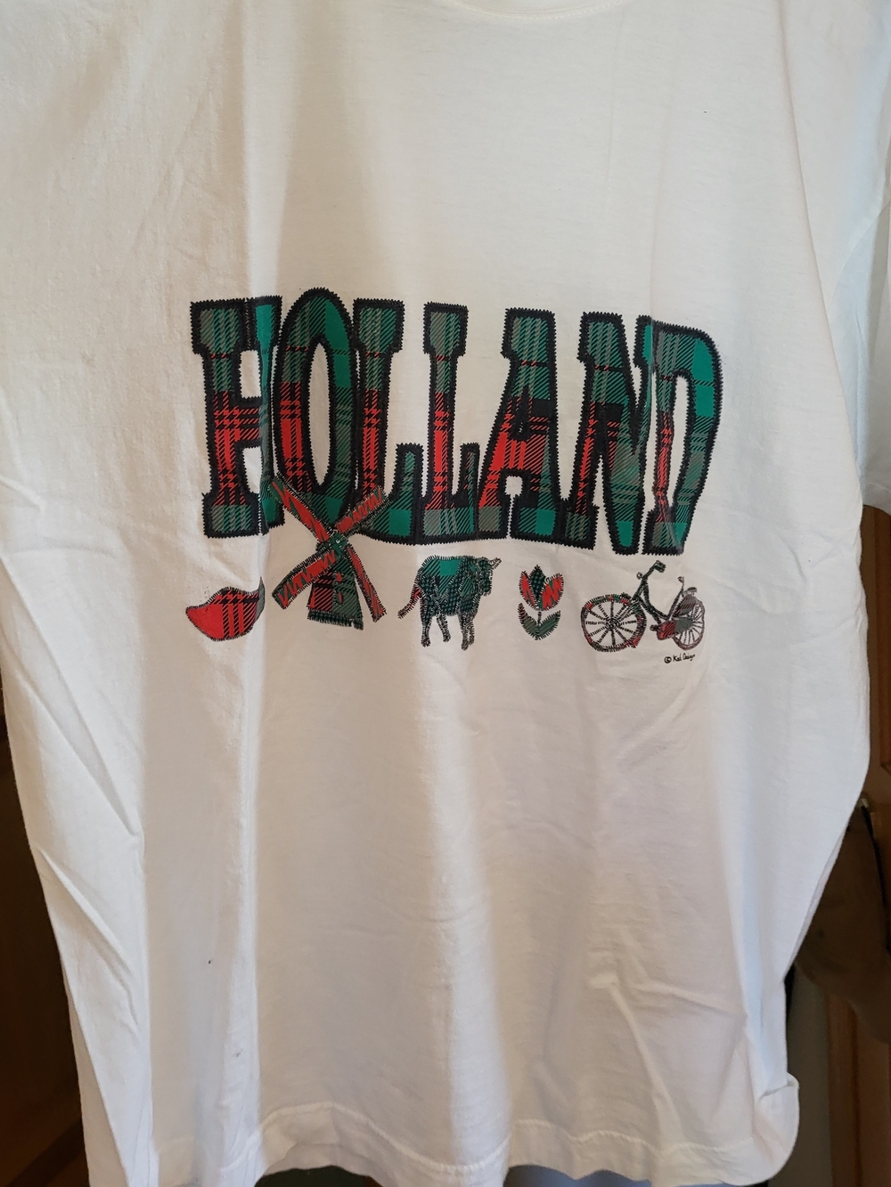 Vtg Kist Design Holland White Crewneck T-Shirt